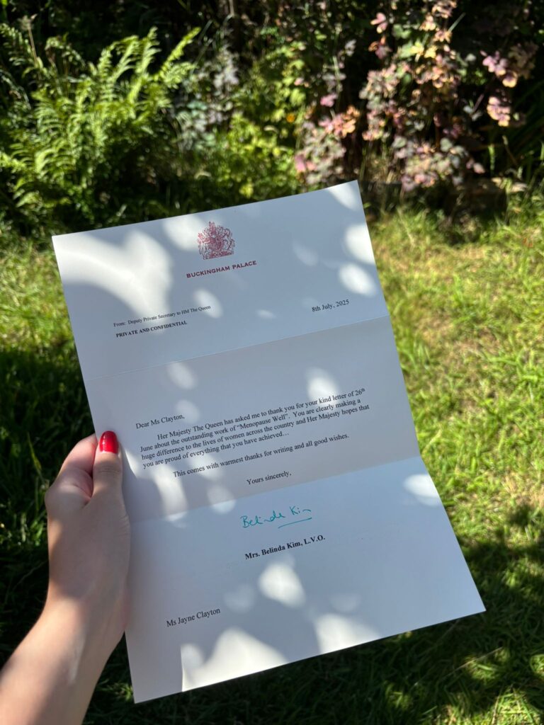 Jayne Clayton's letter from Queen Camilla